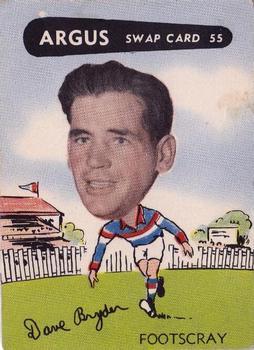 1954 Argus Football Swap Cards #55 Dave Bryden Front